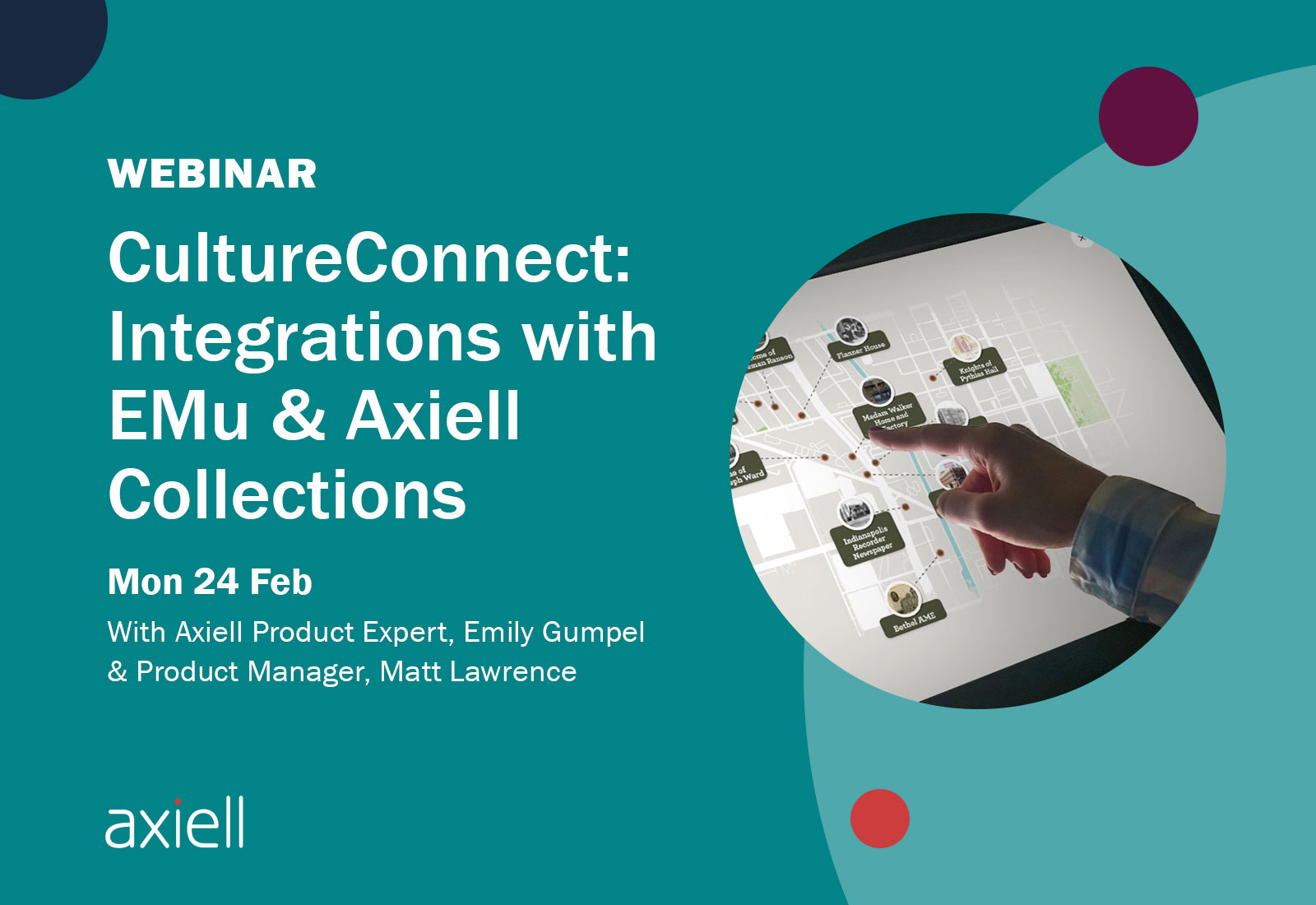 CultureConnect for Axiell Collections ad EMu webinar