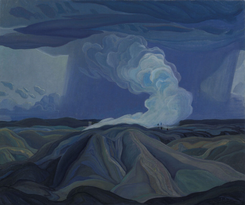 "In the Nickel Belt" by Franklin Carmichael. 1928, Oil on canvas