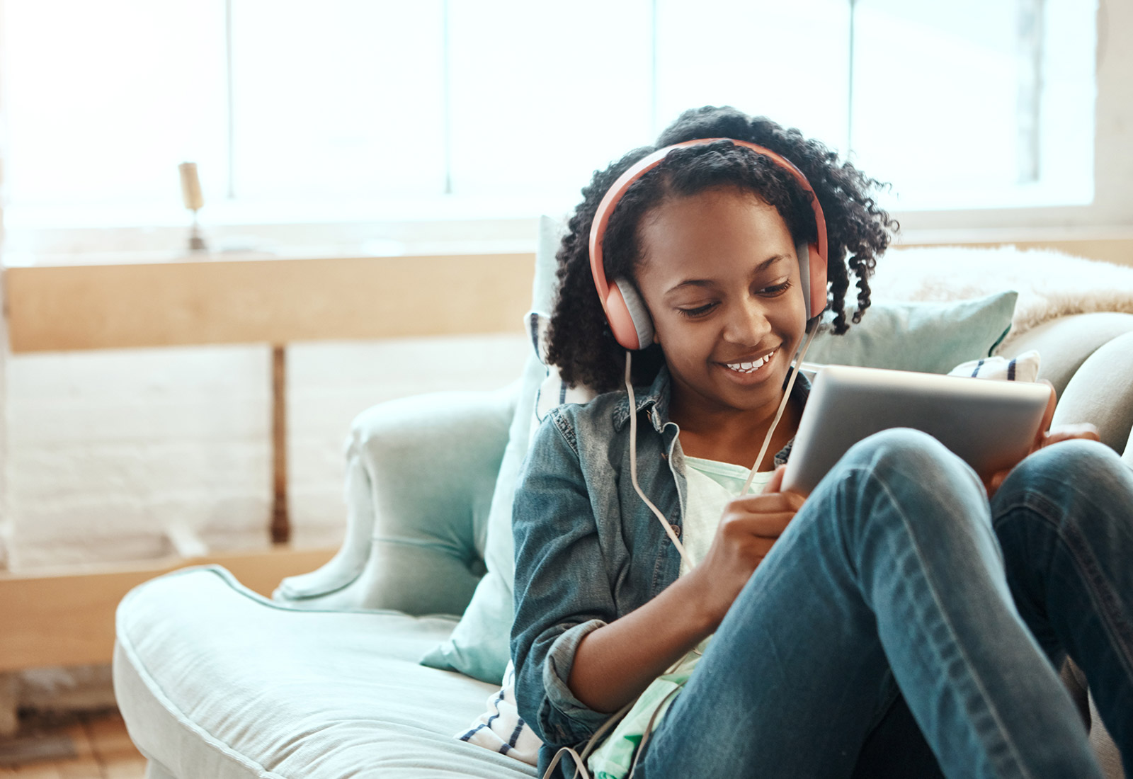 Young Girl Watching Tablet